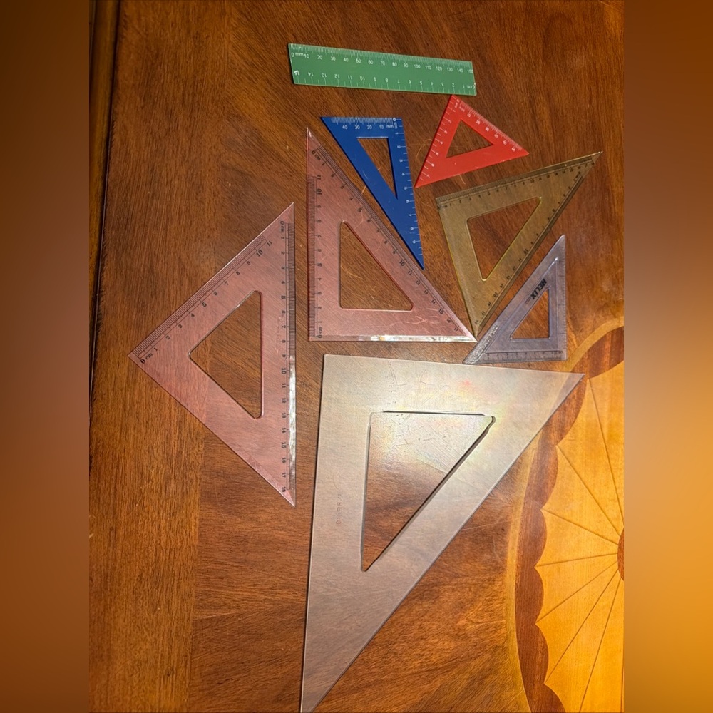 Children’s Set Of (7) Plastic Triangle Rulers